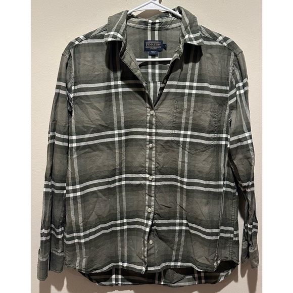 Pendleton Women’s Button Up Flannel‎ Size Small - Green - Picture 1 of 4